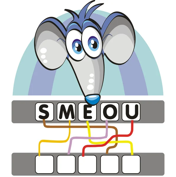 Jeu de mots avec la souris — Image vectorielle