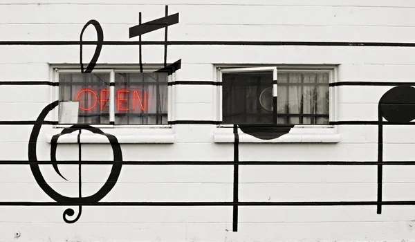 müzik mağaza iş için açık