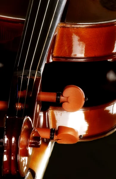 bir ayna üzerinde dinlenme keman