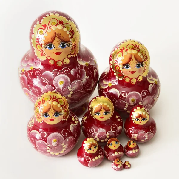 A Group of Russian Wooden Dolls — Stock Photo, Image