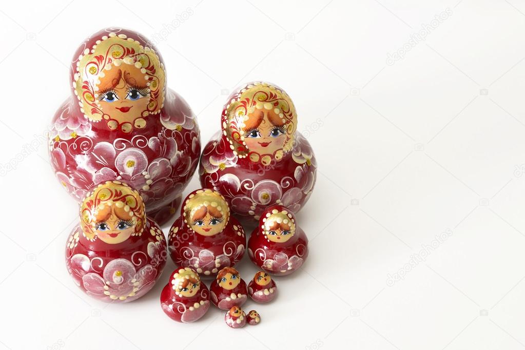 Russian Wooden Doll Grouping