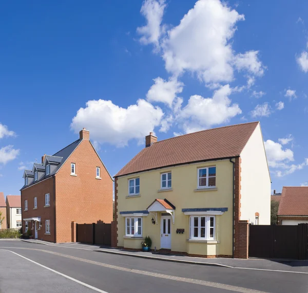 Picture perfect houses on newly built estate — Stock Photo, Image