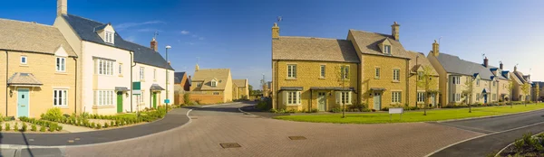 Street view of new houses — Stock Photo, Image