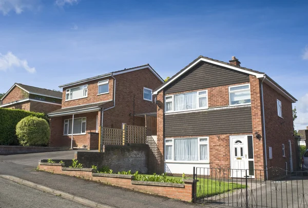 Picture perfect houses on newly built estate — Stock Photo, Image