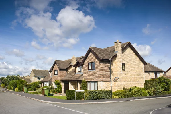 Picture perfect houses on newly built estate — Stock Photo, Image