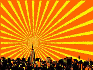 New York şehrinin silüeti