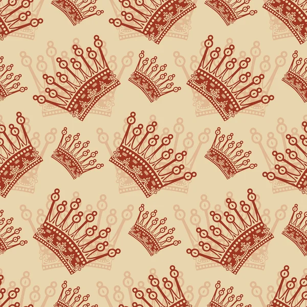 Vintage sorunsuz geçmiş ile taç desen.