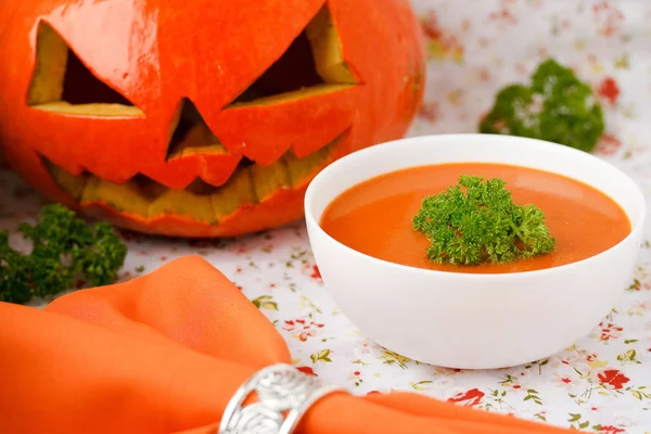 Pumpkin soup. — Stock Photo, Image