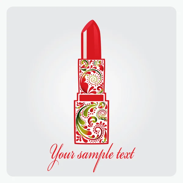 Lápiz labial rojo aislado . — Vector de stock