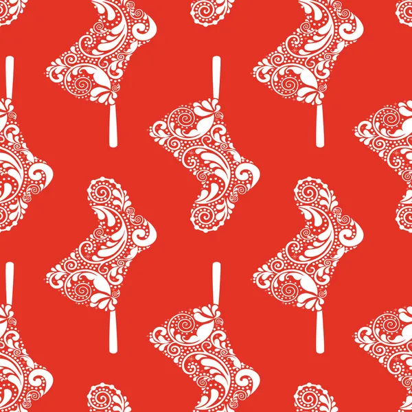 yazdırın. santa asılı ile seamless yılbaşı modeli çorap.