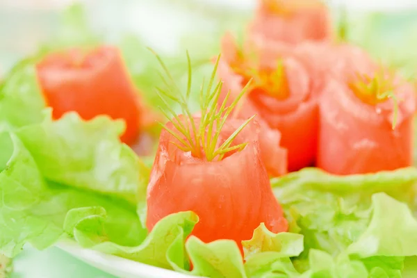 Amuse van zalm. — Stockfoto