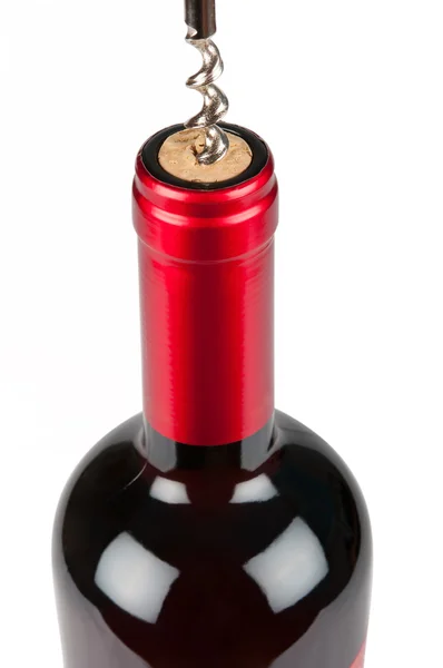 Şarap şişe açılış — Stok fotoğraf
