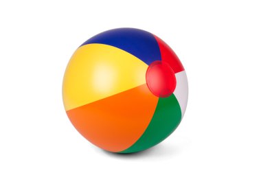 Colored inflatable beach ball clipart
