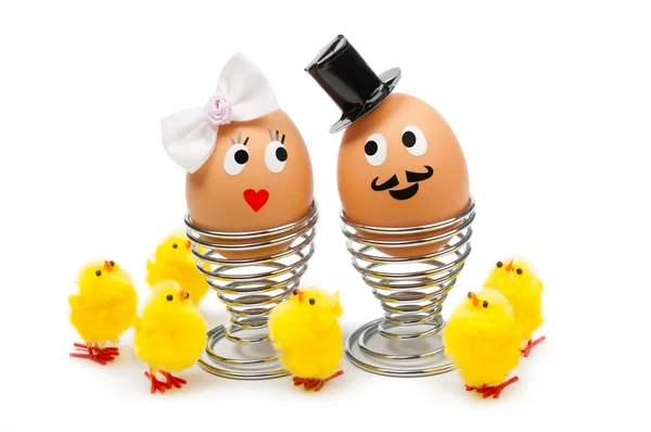 Ovos de Páscoa engraçados Imagens Royalty-Free