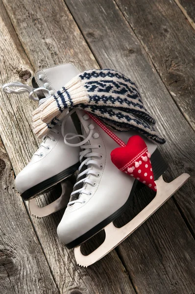 eski ahşap komiteler Beyaz buz pateni