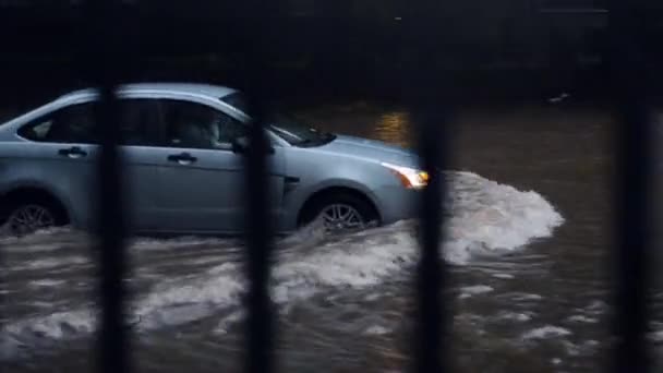 Flooded city — Stock Video