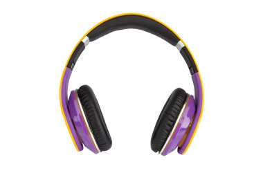 Beyaz bir arka plan üzerinde izole mavi kulaklık