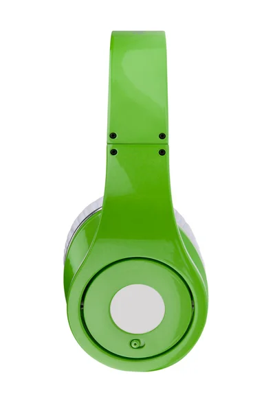 Casque vert isolé sur fond blanc — Photo