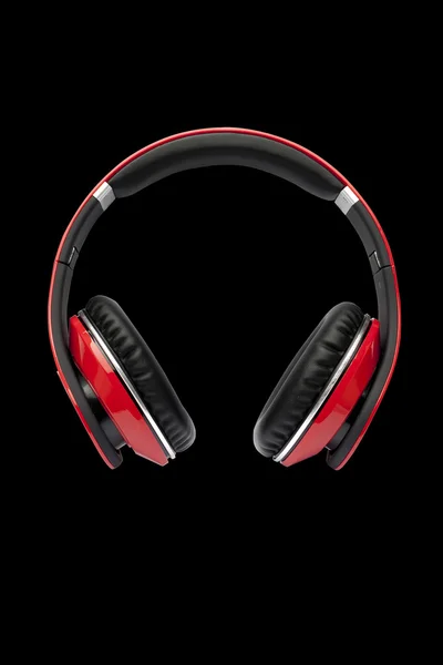 Headphones isolated on a black background — Stock Photo, Image