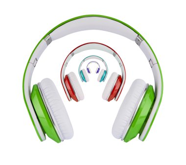 beyaz izole kulaklık