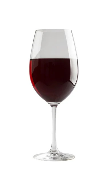 Verre à vin rouge isolé sur fond blanc — Photo