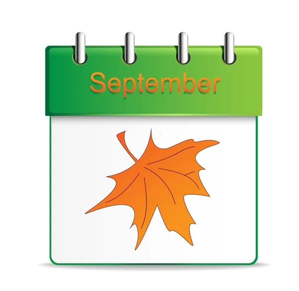 Calendario vectorial septiembre — Vector de stock