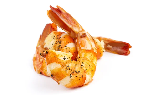 Cooked unshelled tiger shrimps — Stock Photo, Image