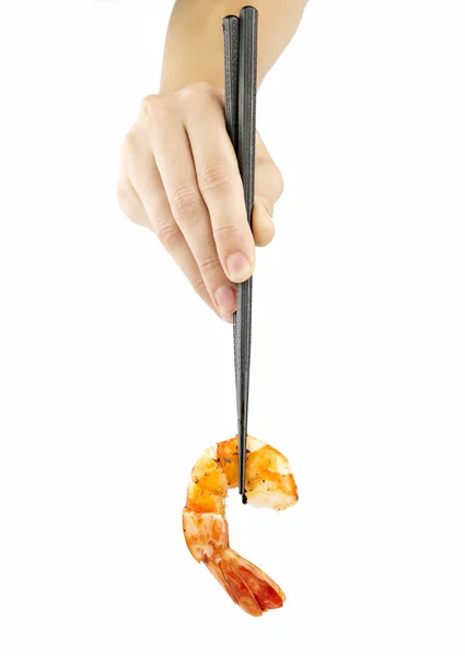 Cooked unshelled tiger shrimps — Stock Photo, Image