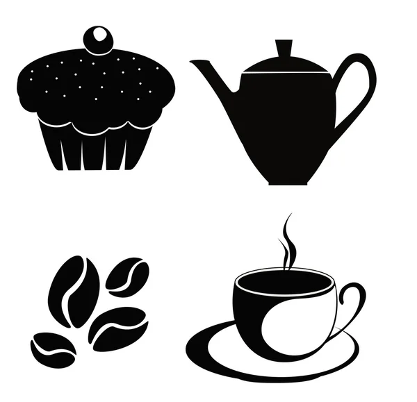 Set icono de café — Archivo Imágenes Vectoriales