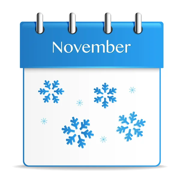 Calendrier de novembre — Image vectorielle