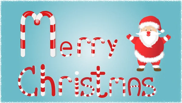 Christmas cute baby card with santa claus — Stock Vector