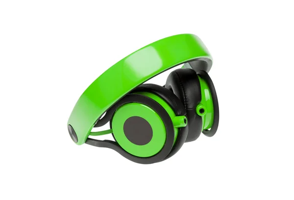 Green headphones — Stock Photo, Image