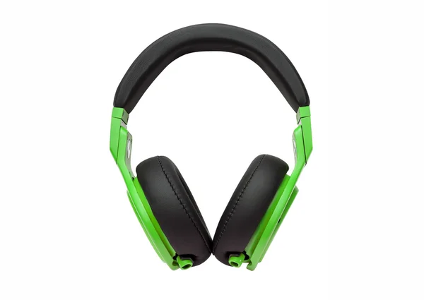 Green headphones — Stock Photo, Image