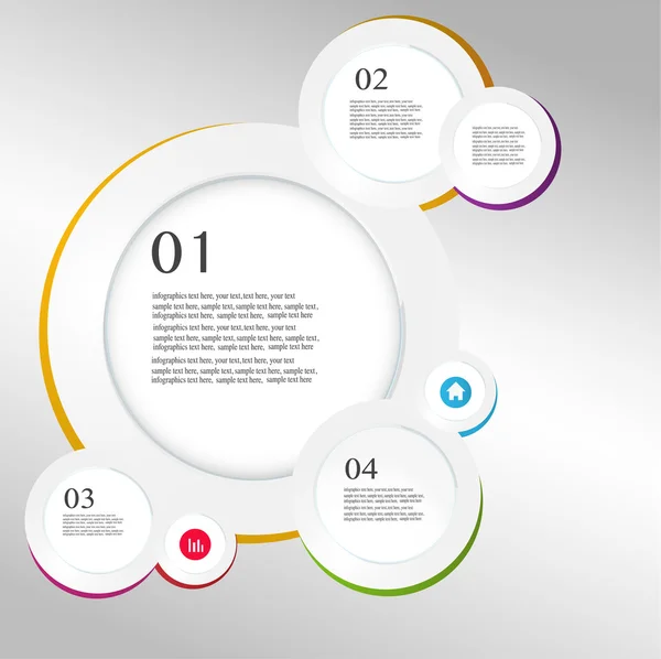 iş infographics origami stil vektör çizimi daire.