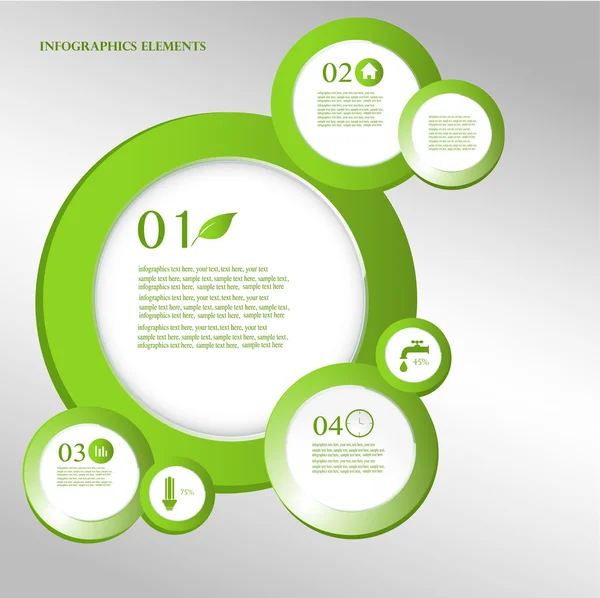 Eko projektowania elementów infographic. — Wektor stockowy