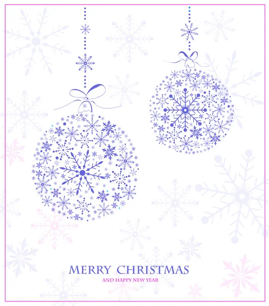 Background with christmas baubles — Stock Vector