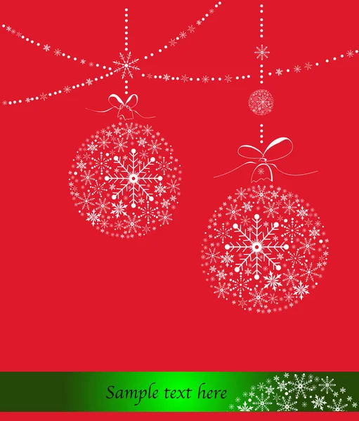 Background with christmas baubles — Stock Vector