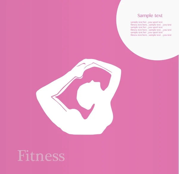 Fitness girl label — Stock Vector