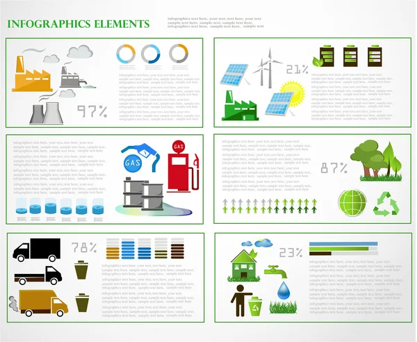 Ekologia info grafiikkakokoelma — vektorikuva