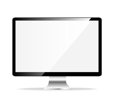 bilgisayar ekranı üzerinde beyaz izole.
