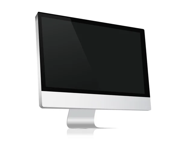 Pantalla de ordenador aislada en blanco . — Vector de stock