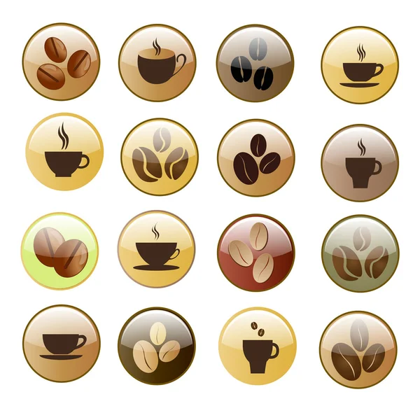 Coffee icon set. — Stock Vector