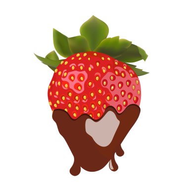 güzel koyu çikolata çilek.