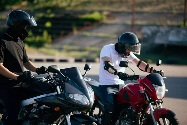 Moto School Track Driving Biker Motorcycle — Fotografia de Stock