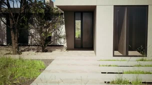 Luxury House Pool Area Render — Stockvideo