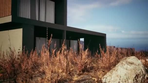 Розкішний Будинок Басейном Площею Візуалізація — стокове відео