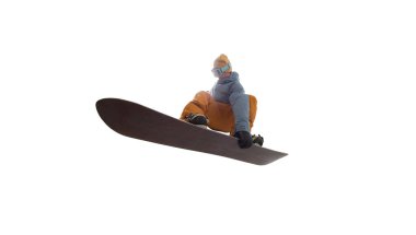 Snowboardçu beyazda izole edildi