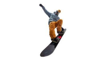 Snowboardçu beyazda izole edildi