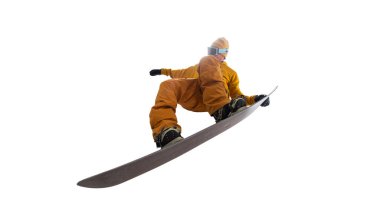 Snowboardçu beyazda izole edildi