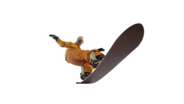 Snowboardçu beyazda izole edildi